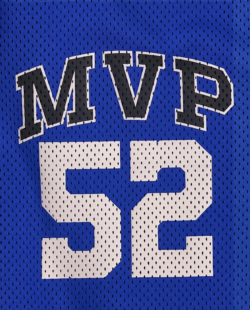 Kids Quick Dry Varsity Mesh Basketball Tank Top