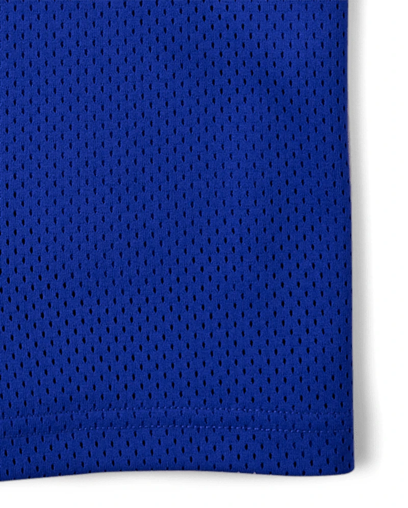 Boys Quick Dry Varsity Mesh Basketball Tank Top