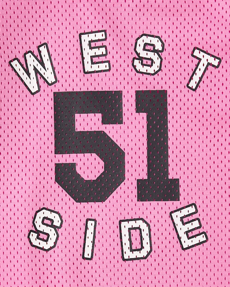 Kids Quick Dry Varsity Mesh Basketball Tank Top