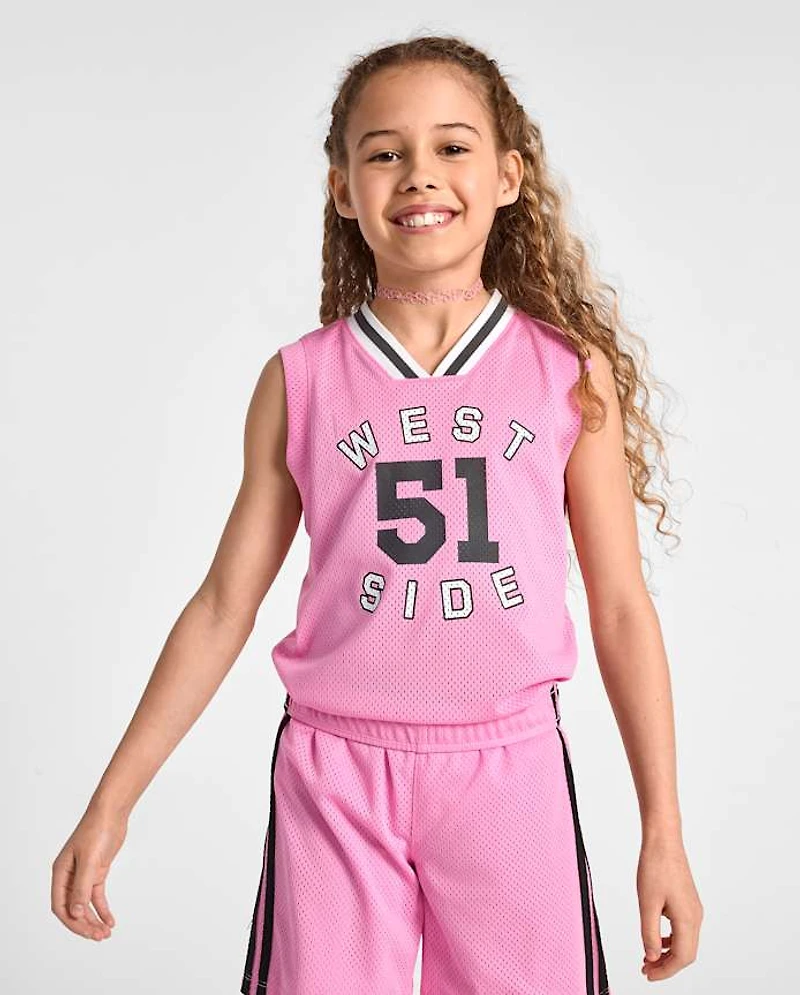 Kids Quick Dry Varsity Mesh Basketball Tank Top