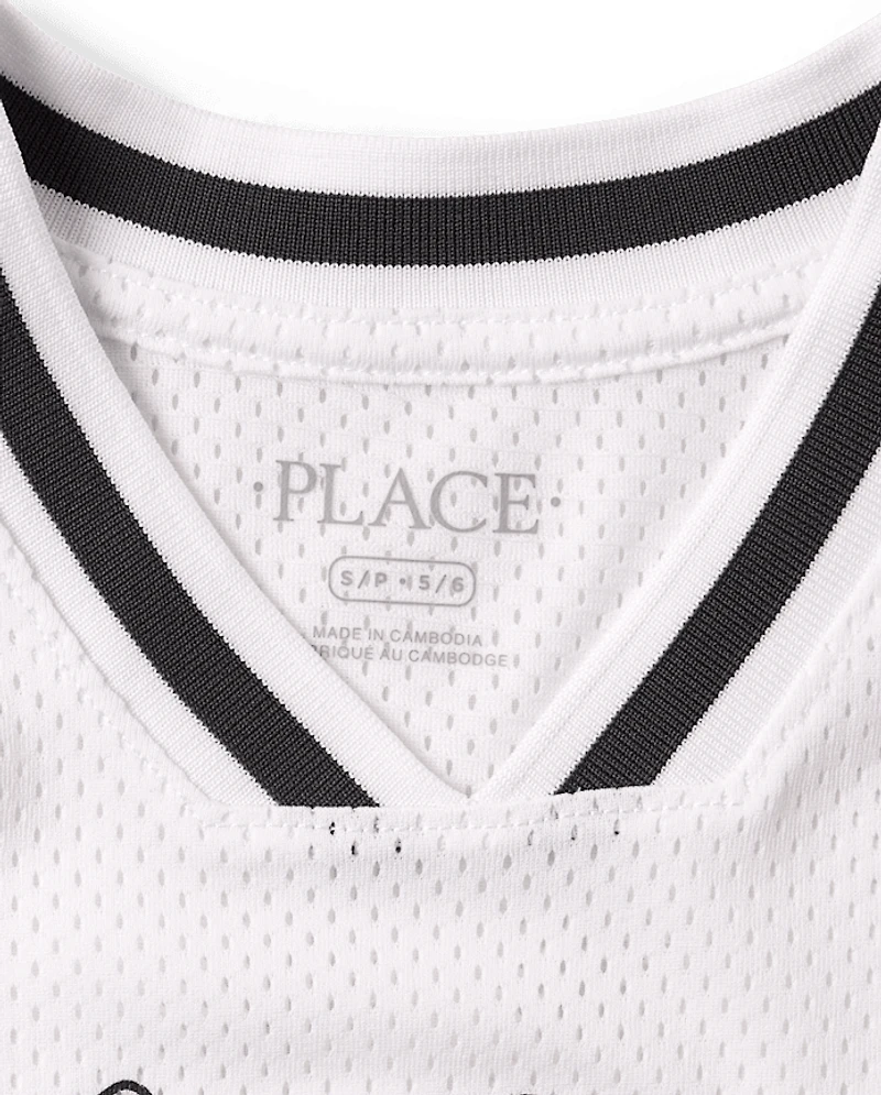 Kids Quick Dry Varsity Mesh Basketball Tank Top