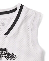 Kids Quick Dry Varsity Mesh Basketball Tank Top