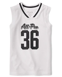 Kids Quick Dry Varsity Mesh Basketball Tank Top