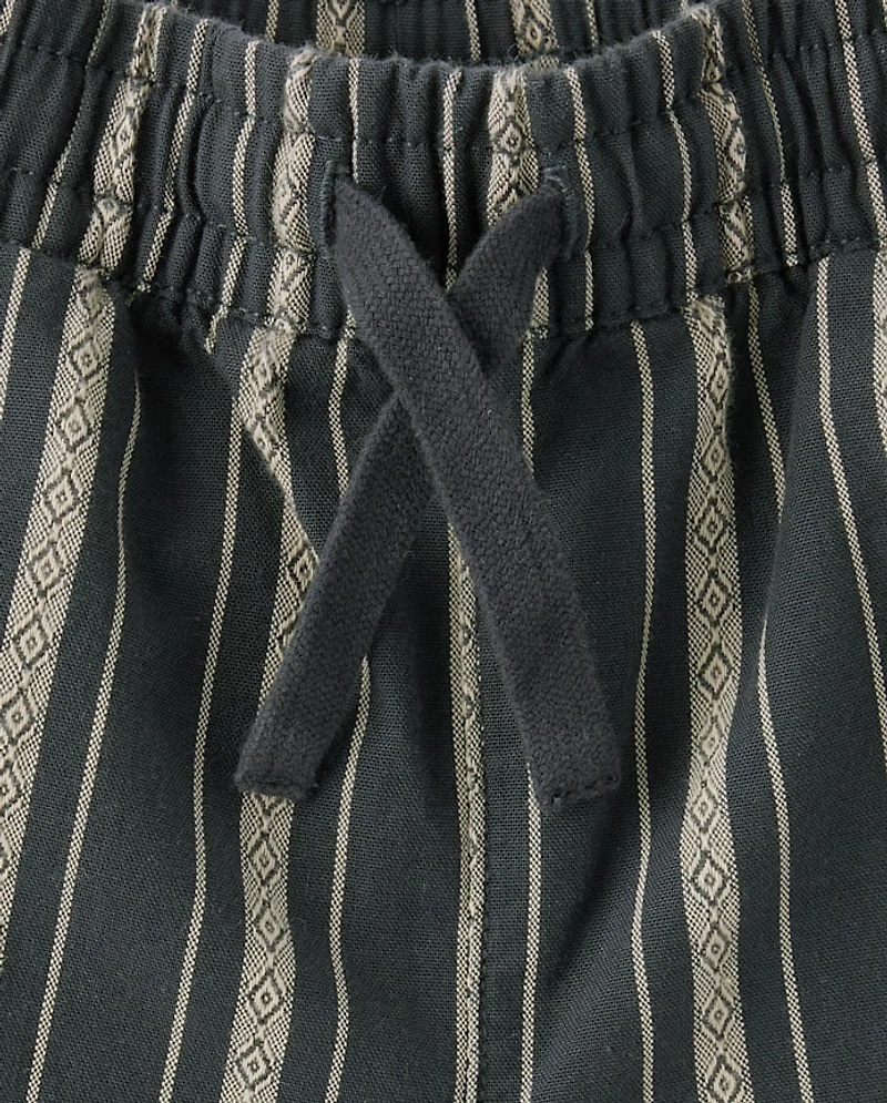 Boys Embroidered Pull On Shorts