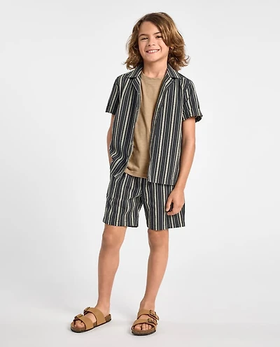 Boys Embroidered Pull On Shorts