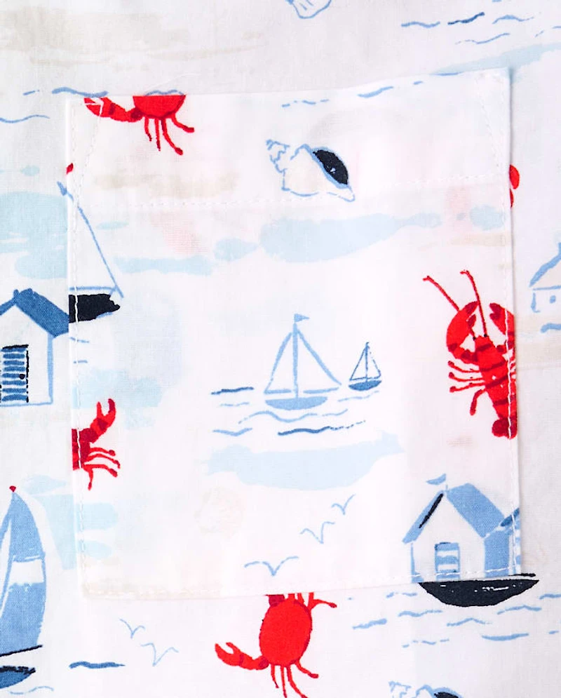 Mens Dad And Me Coastal Poplin Button Up Shirt