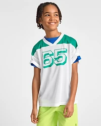 Maillot de football américain universitaire en maille à séchage rapide pour enfants