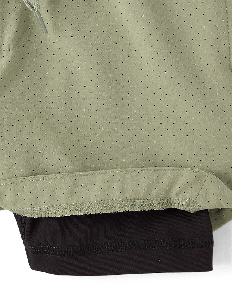 Boys Quick Dry Lined Mesh Active Shorts