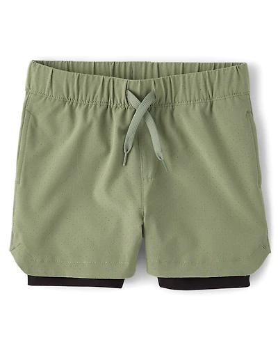 Boys Quick Dry Lined Mesh Active Shorts