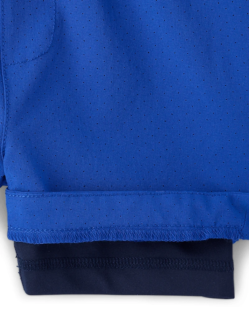 Boys Quick Dry Lined Mesh Active Shorts