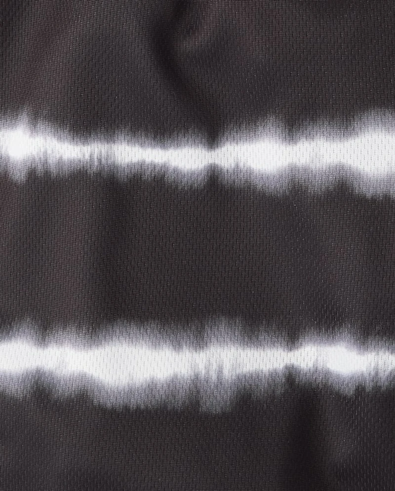 Boys Quick Dry Striped Lined Mesh Active Shorts