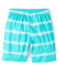 Boys Quick Dry Striped Lined Mesh Active Shorts