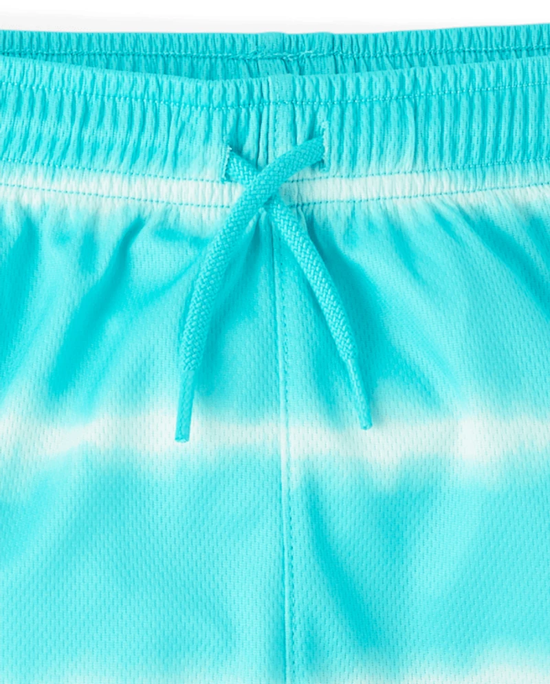 Boys Quick Dry Striped Lined Mesh Active Shorts