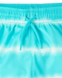 Boys Quick Dry Striped Lined Mesh Active Shorts
