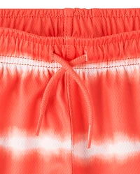 Boys Quick Dry Striped Lined Mesh Active Shorts