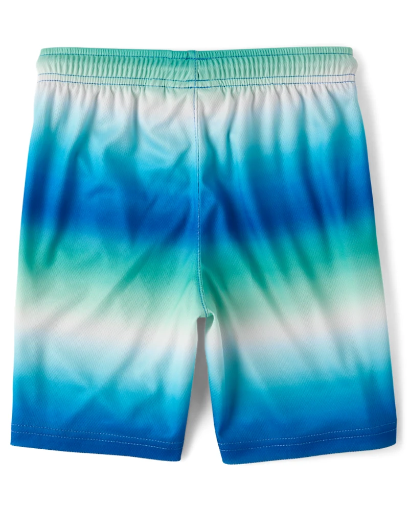 Boys Quick Dry Striped Lined Mesh Active Shorts