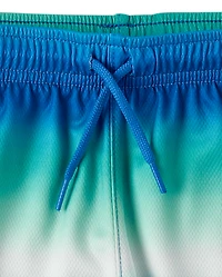 Boys Quick Dry Striped Lined Mesh Active Shorts