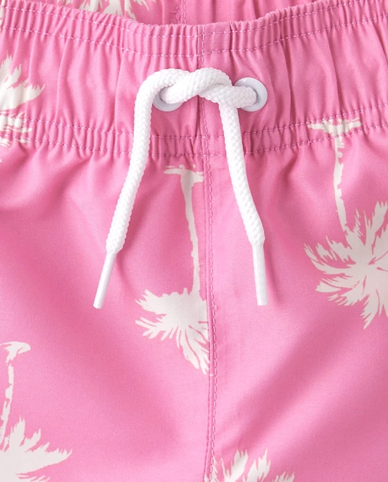 Boys Print Swim Trunks