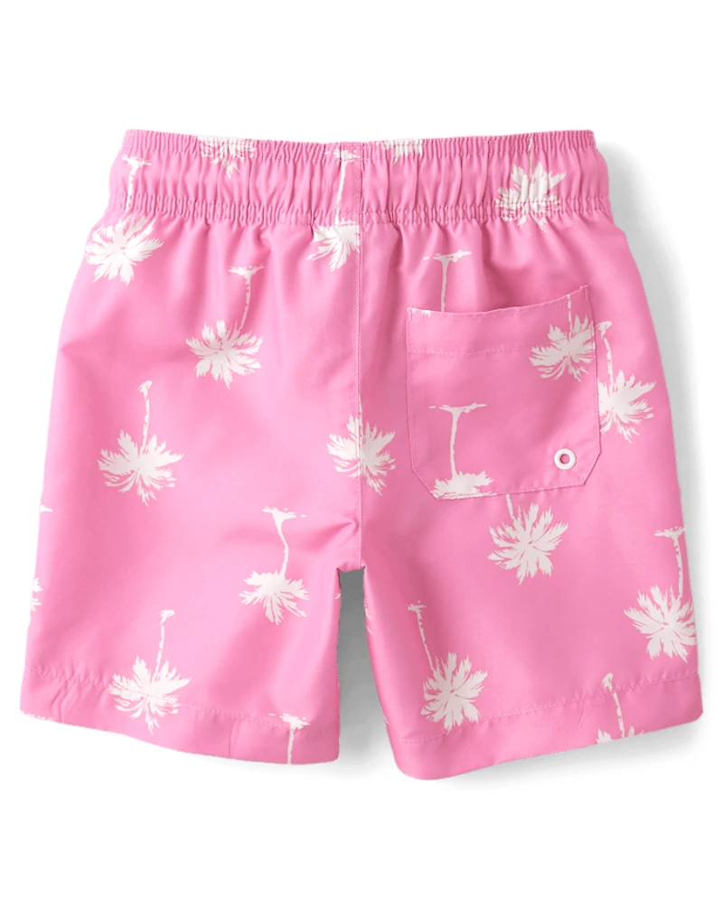 Boys Print Swim Trunks