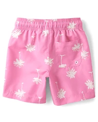Boys Print Swim Trunks