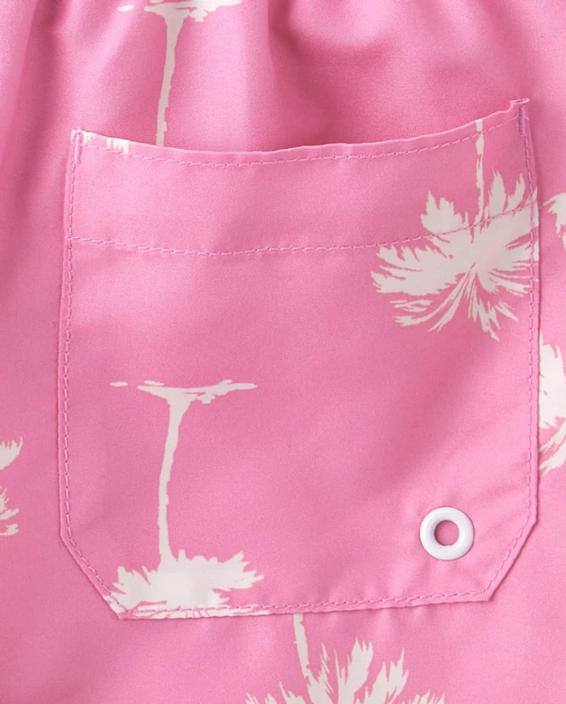 Boys Print Swim Trunks