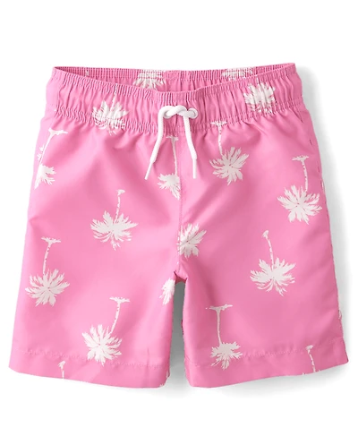 Boys Print Swim Trunks