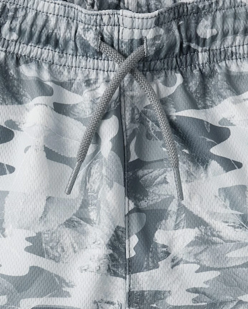 Boys Quick Dry Print Mesh Lined Active Shorts 5-Pack