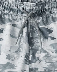 Boys Quick Dry Print Mesh Lined Active Shorts 5-Pack