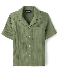 Boys Gauze Button Up Shirt