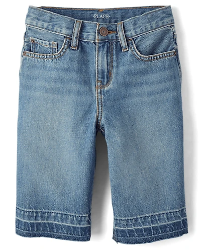 Short en jean à ourlet déchiré pour garçon