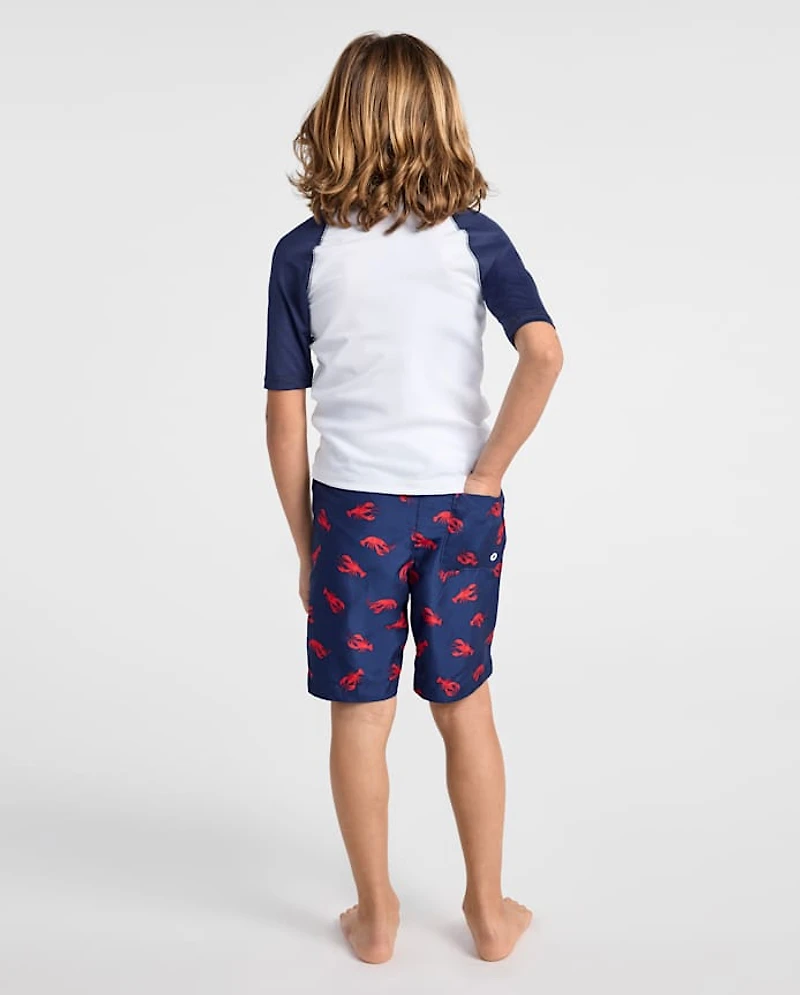 Boys Lobster Rashguard Swimsuit