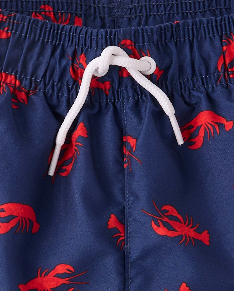 Boys Lobster Rashguard Swimsuit