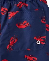 Boys Lobster Rashguard Swimsuit