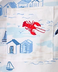 Boys Dad And Me Coastal Poplin Button Up Shirt