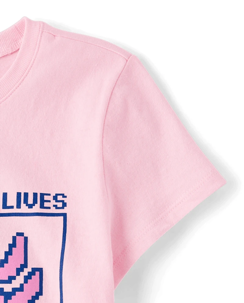 Girls Axolotl Video Game Graphic Tee