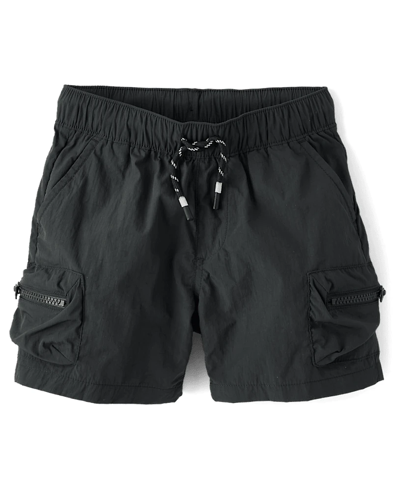 Boys Pull On Zip Cargo Shorts