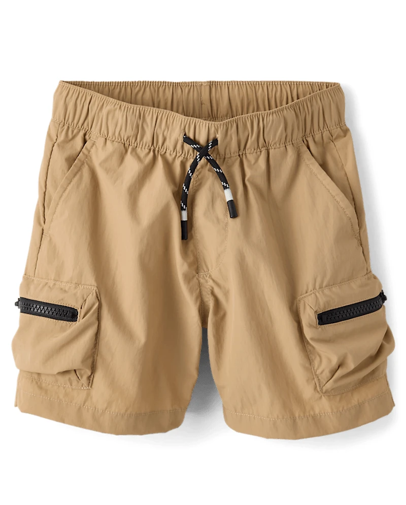 Boys Pull On Zip Cargo Shorts