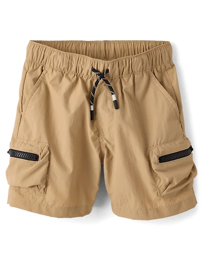 Boys Pull On Zip Cargo Shorts