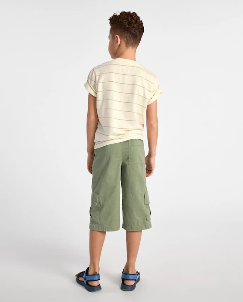 Boys Pull On Below Knee Cargo Shorts