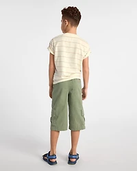 Boys Pull On Below Knee Cargo Shorts