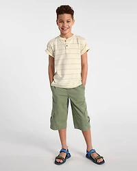 Boys Pull On Below Knee Cargo Shorts