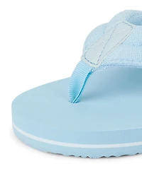 Girls Cherry Stud Terry Cloth Flip Flops