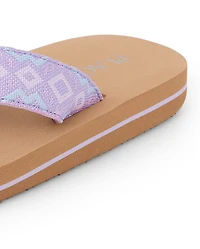 Girls Embroidered Flip Flops