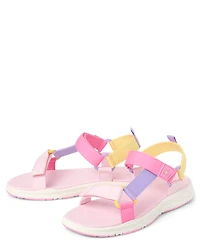 Girls Colorblock Webbed Sandals