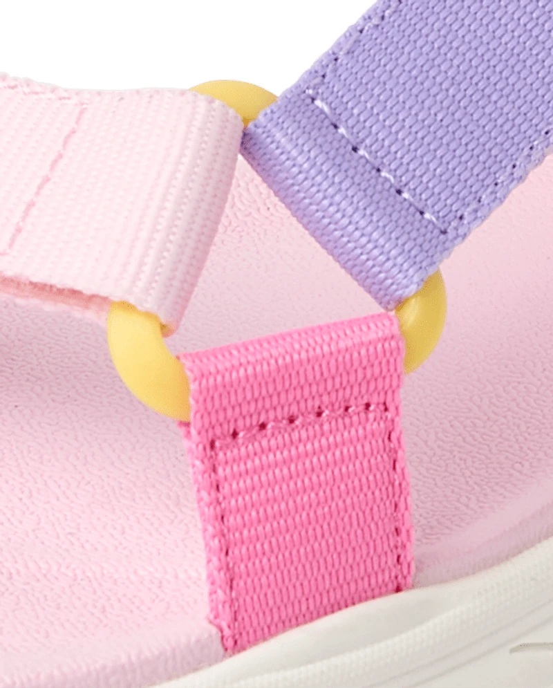 Girls Colorblock Webbed Sandals