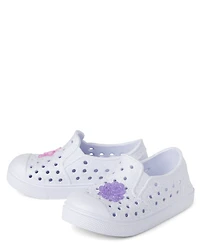 Toddler Girls Iridescent Coastal Perforated Water Sneakers
