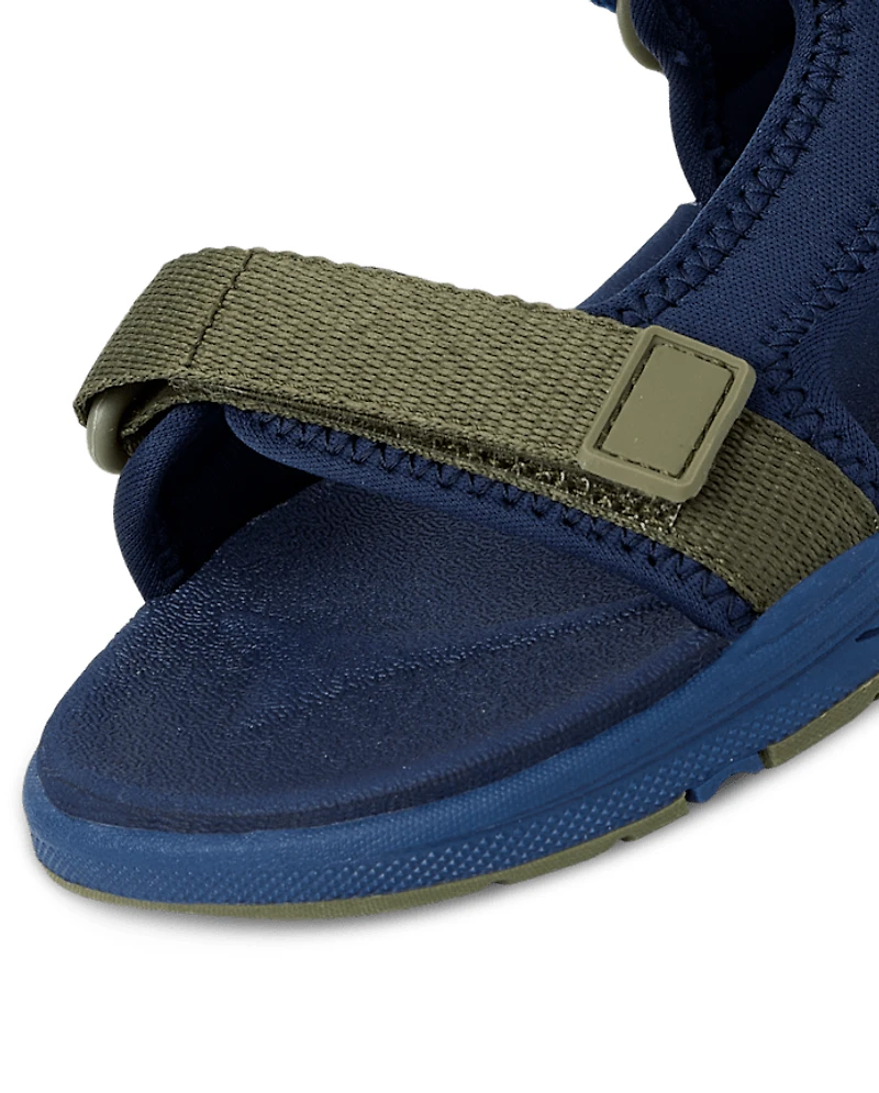 Boys Colorblock Webbed Sandals