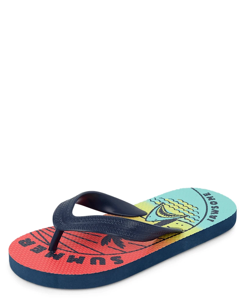 Boys Summer Vibes Flip Flops