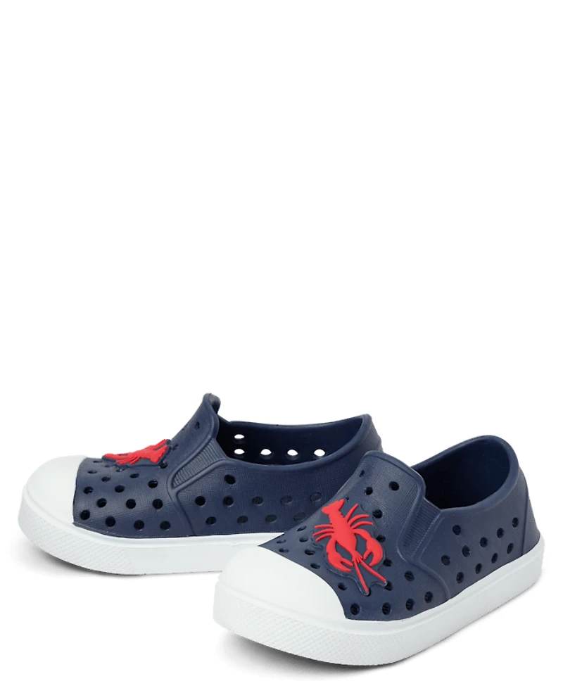 Toddler Boys Lobster Perforated Water Sneakers
