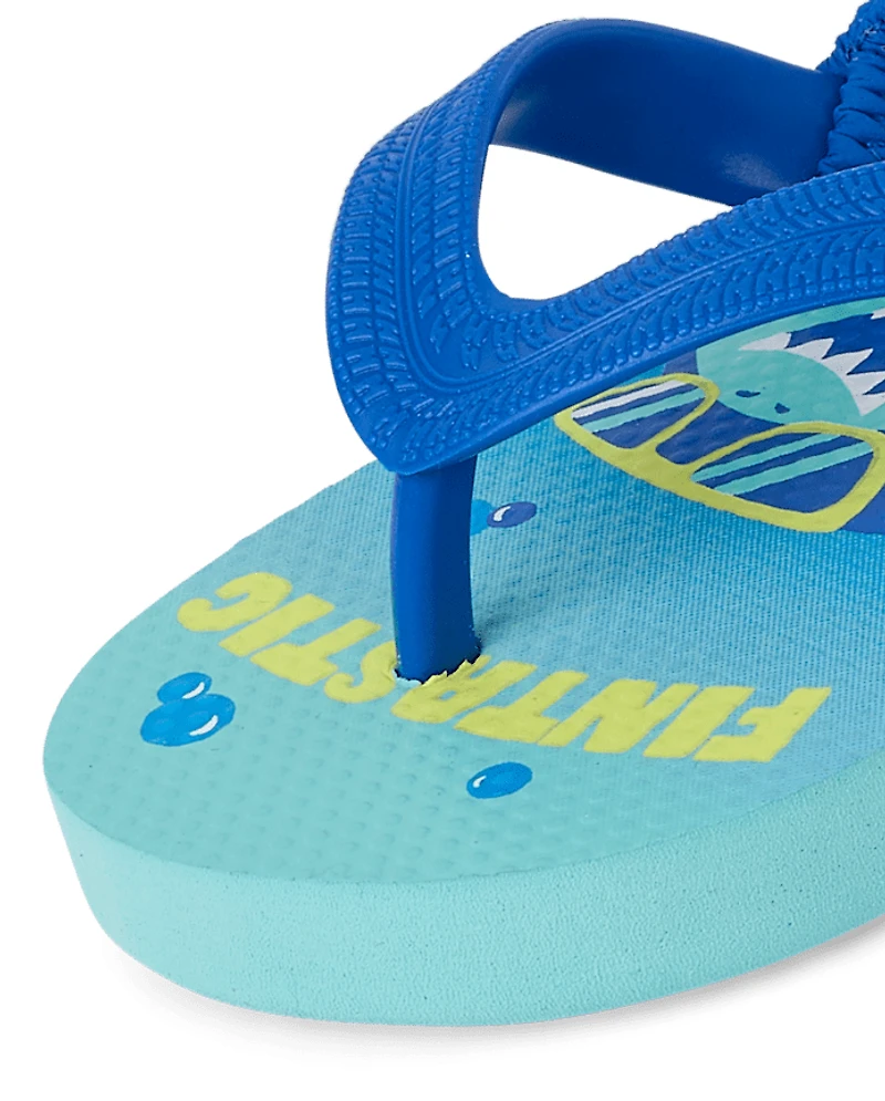 Toddler Boys Shark Flip Flops